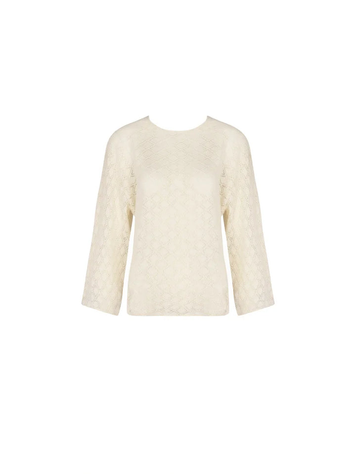 Antigel by Lise Charmel - Crochet Seventies Long Sleeved Top Chanvre