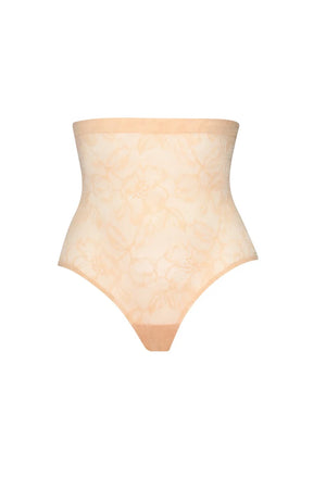 ByeBra - Lacy Shapewear Lacy High Waist Shaping Brief Beige