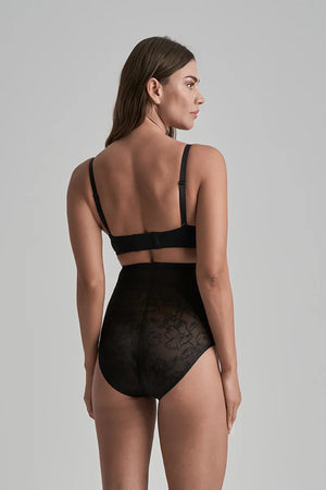 ByeBra - Lacy Shapewear Lacy High Waist Shaping Brief Black