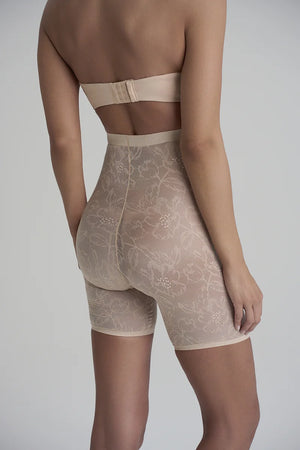 ByeBra - Lacy Shapewear Lacy High Waist Shaping Short Beige