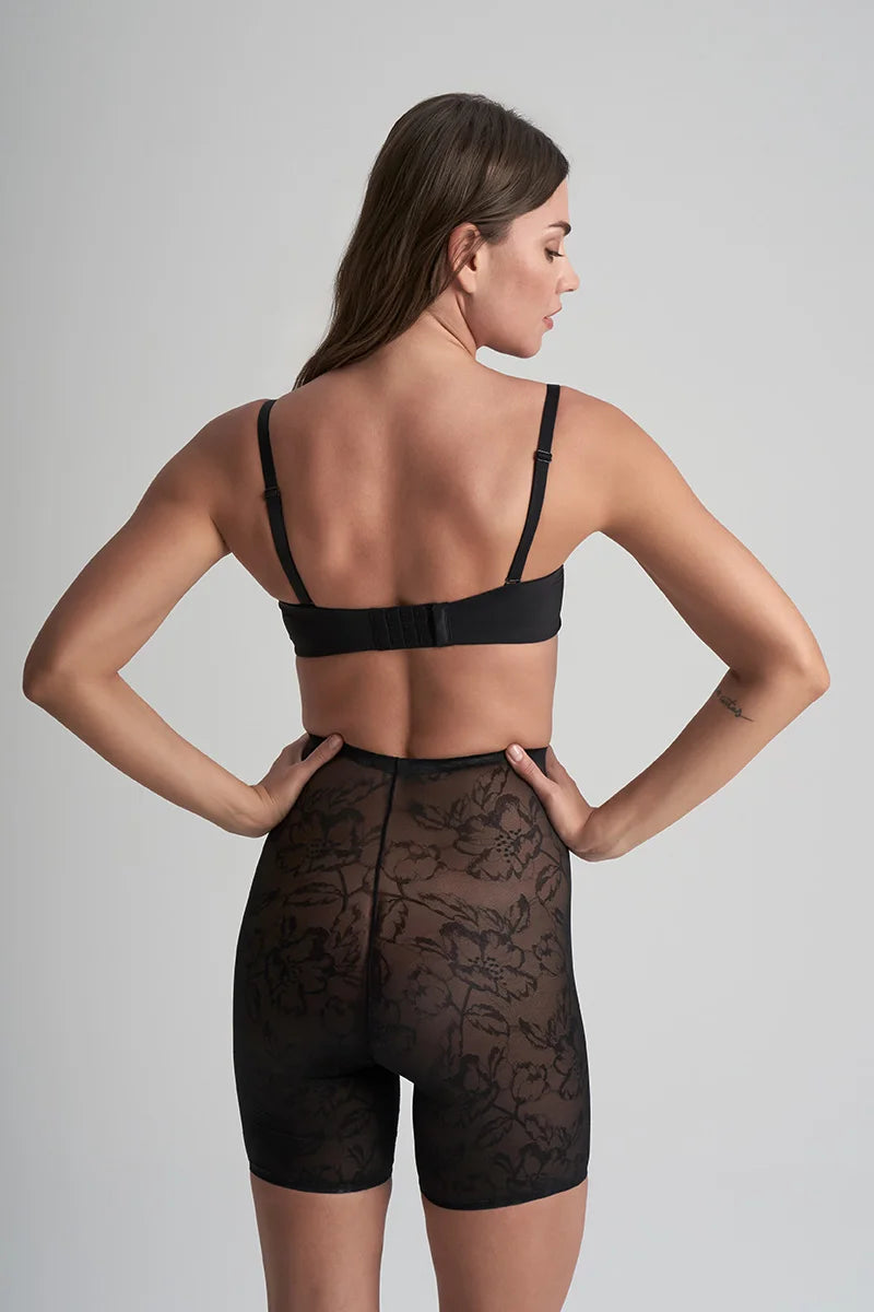 ByeBra - Lacy Shapewear Lacy High Waist Shaping Short Black