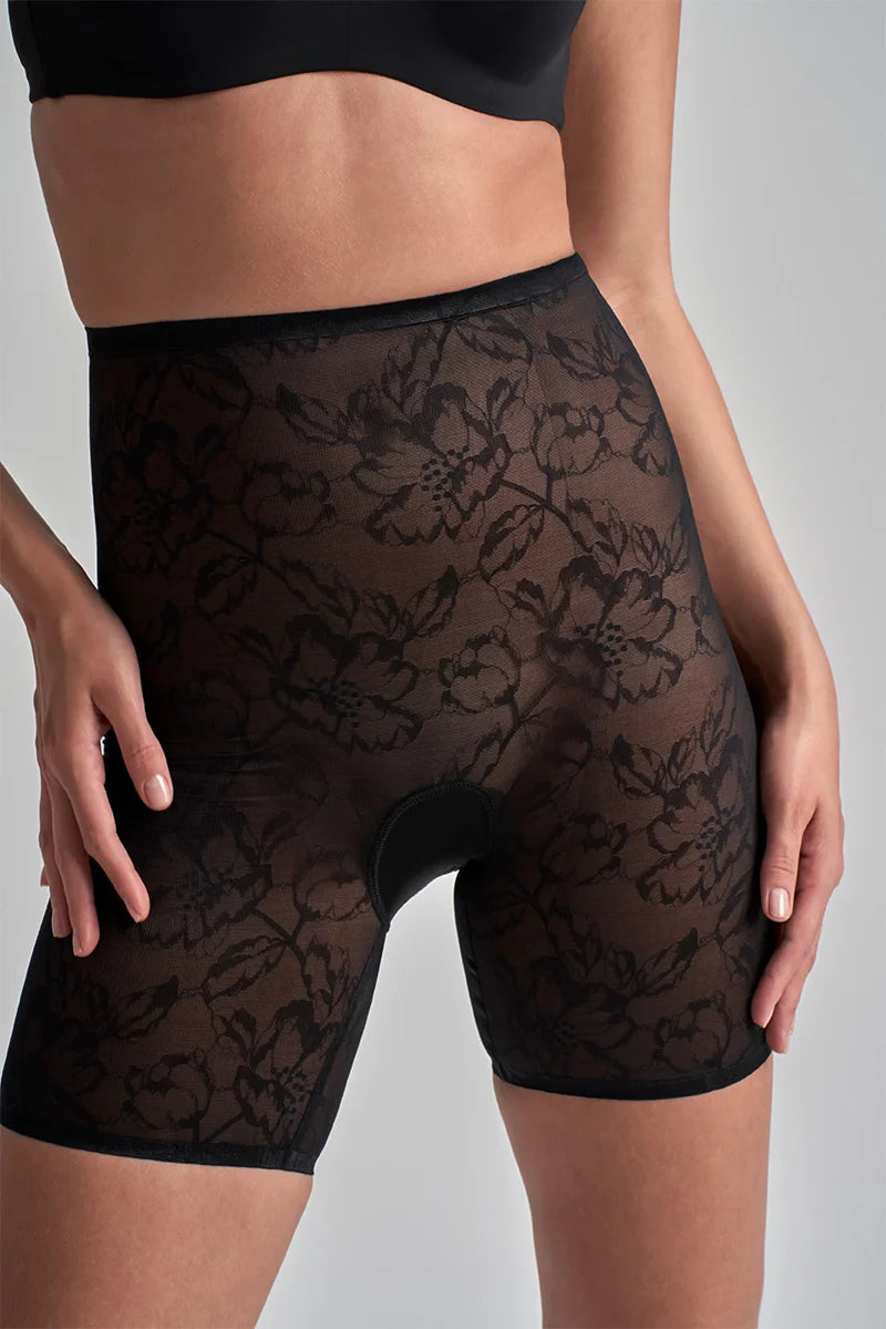 ByeBra - Lacy Shapewear Lacy High Waist Shaping Short Black