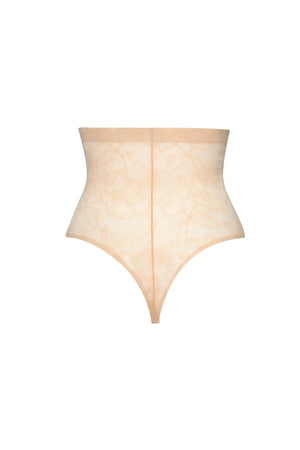 ByeBra - Lacy Shapewear Lacy High Waist Shaping Thong Beige