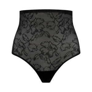ByeBra - Lacy Shapewear Lacy High Waist Shaping Thong Black