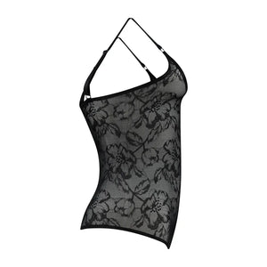 ByeBra - Lacy Shapewear Lacy Open Bust Bodysuit Black
