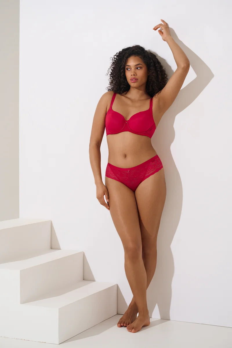 Lisca - Evelyn T-Shirt Bra Large Cups Red