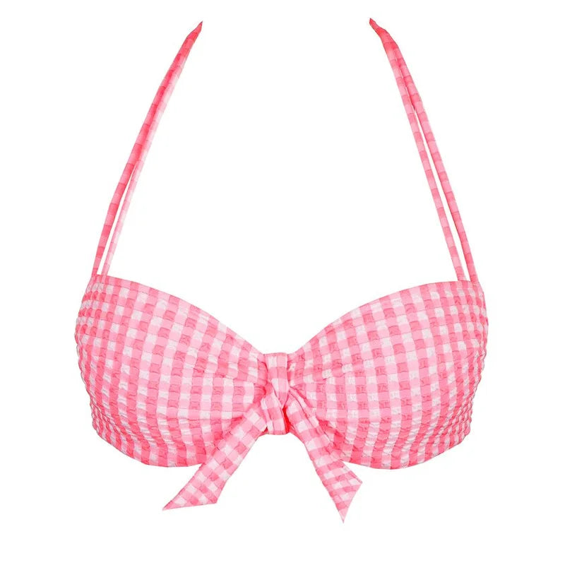 Marie Jo Swimwear - Mary Lynn Padded Balcony Bikini Top Rose Gingham