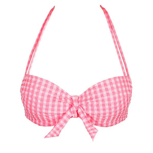 Marie Jo Swimwear - Mary Lynn Padded Balcony Bikini Top Rose Gingham