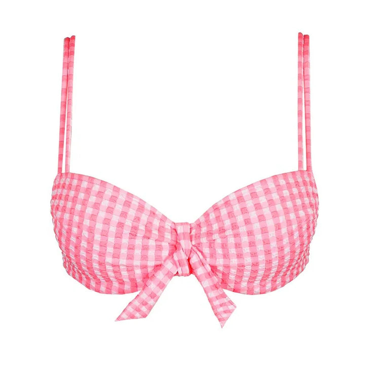 Marie Jo Swimwear - Mary Lynn Padded Balcony Bikini Top Rose Gingham
