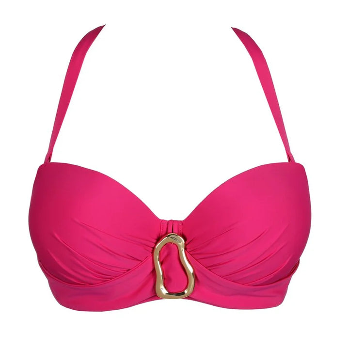 PrimaDonna Swimwear - Uvita Padded Strapless Bikini Top Deep Magenta