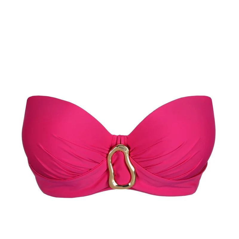 PrimaDonna Swimwear - Uvita Padded Strapless Bikini Top Deep Magenta