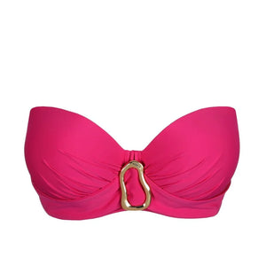 PrimaDonna Swimwear - Uvita Padded Strapless Bikini Top Deep Magenta
