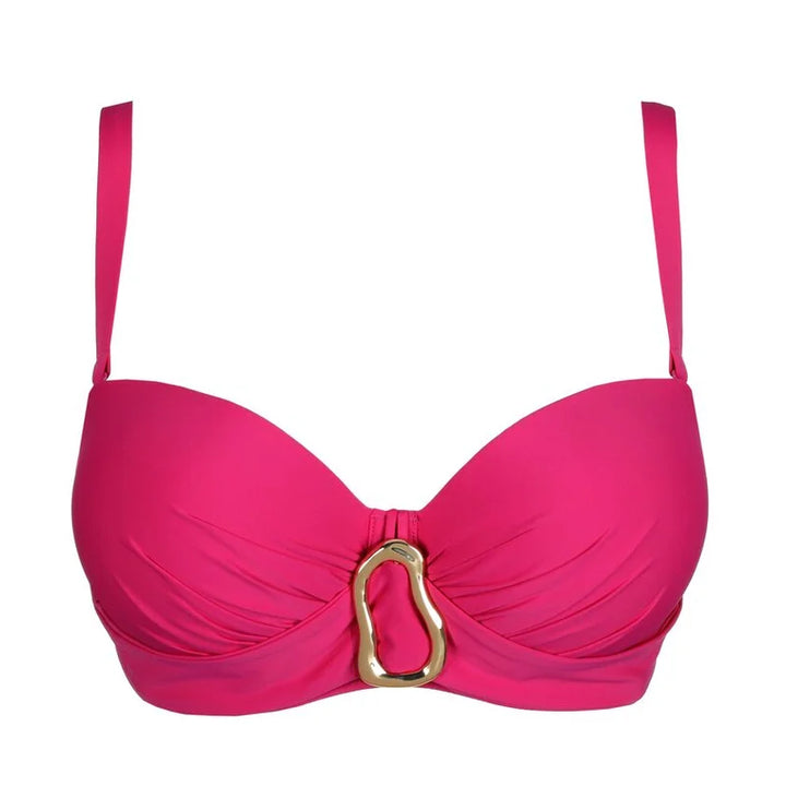 PrimaDonna Swimwear - Uvita Padded Strapless Bikini Top Deep Magenta