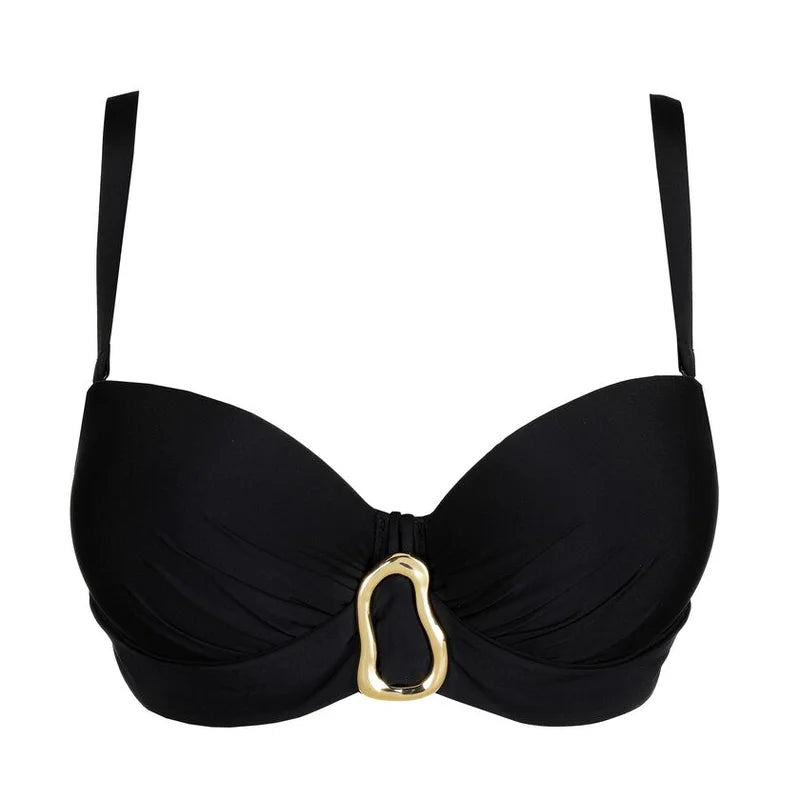 PrimaDonna Swimwear - Uvita Padded Strapless Bikini Top Black