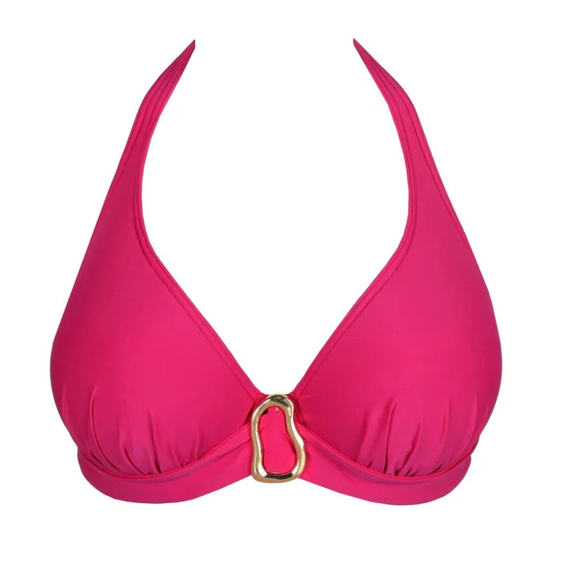 PrimaDonna Swimwear - Uvita Padded Plunge Bikini Top Deep Magenta