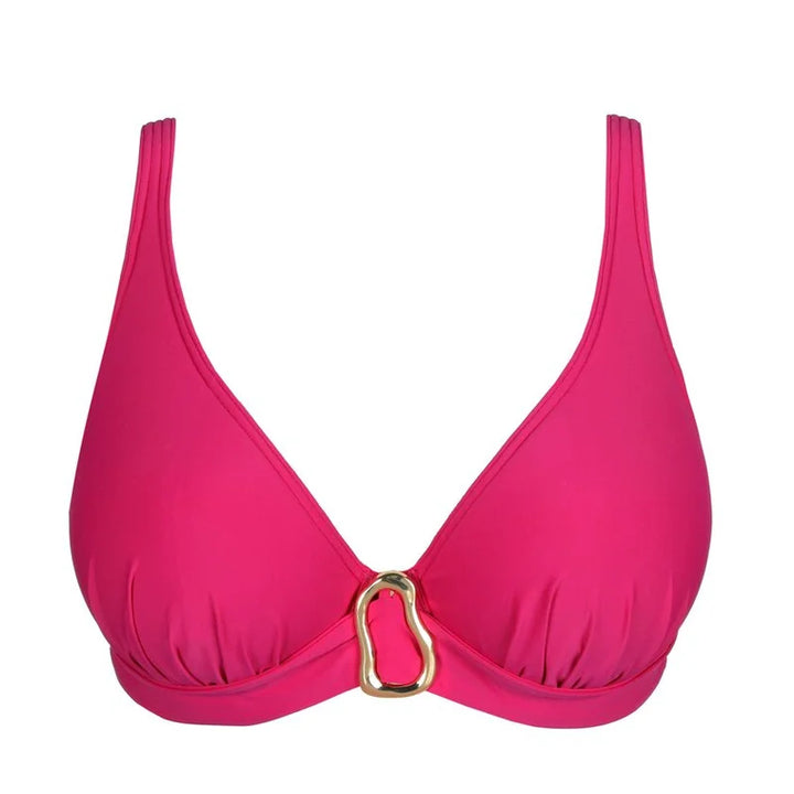 PrimaDonna Swimwear - Uvita Padded Plunge Bikini Top Deep Magenta