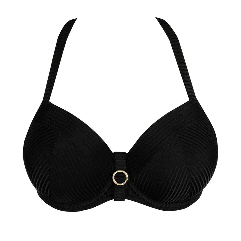 PrimaDonna Swimwear - Delray Padded Balcony Bikini Top Black