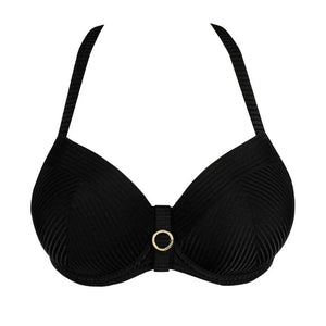 PrimaDonna Swimwear - Delray Padded Balcony Bikini Top Black