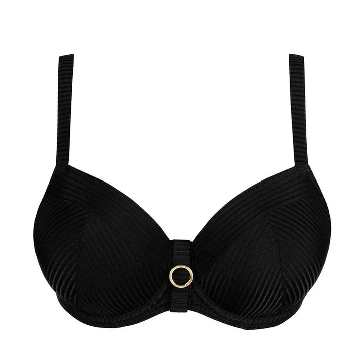 PrimaDonna Swimwear - Delray Padded Balcony Bikini Top Black