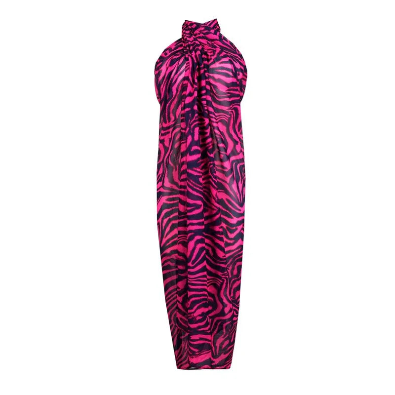 PrimaDonna Swimwear - Malabo Swimwear Pareo Hot Pink Zebra
