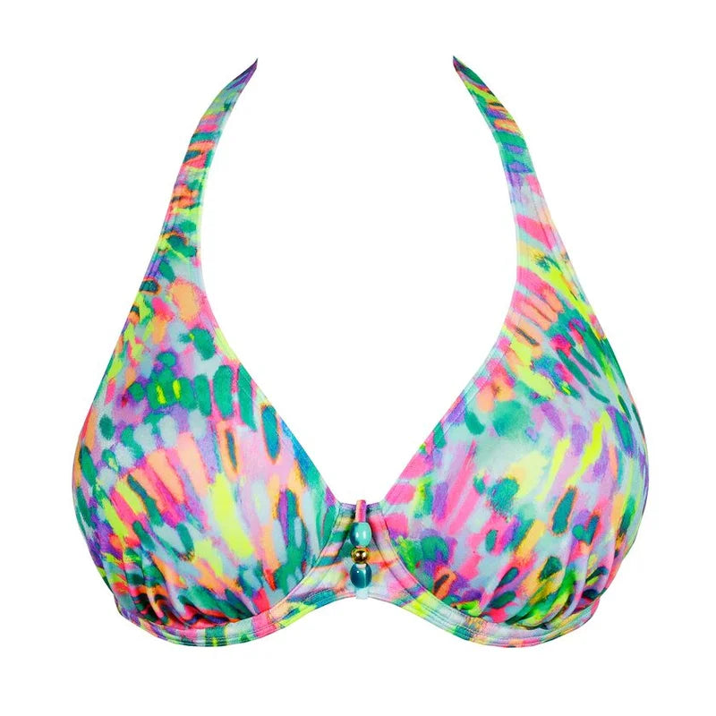 PrimaDonna Swimwear - Douala Half Padded Plunge Bikini Top Impressionist Summer