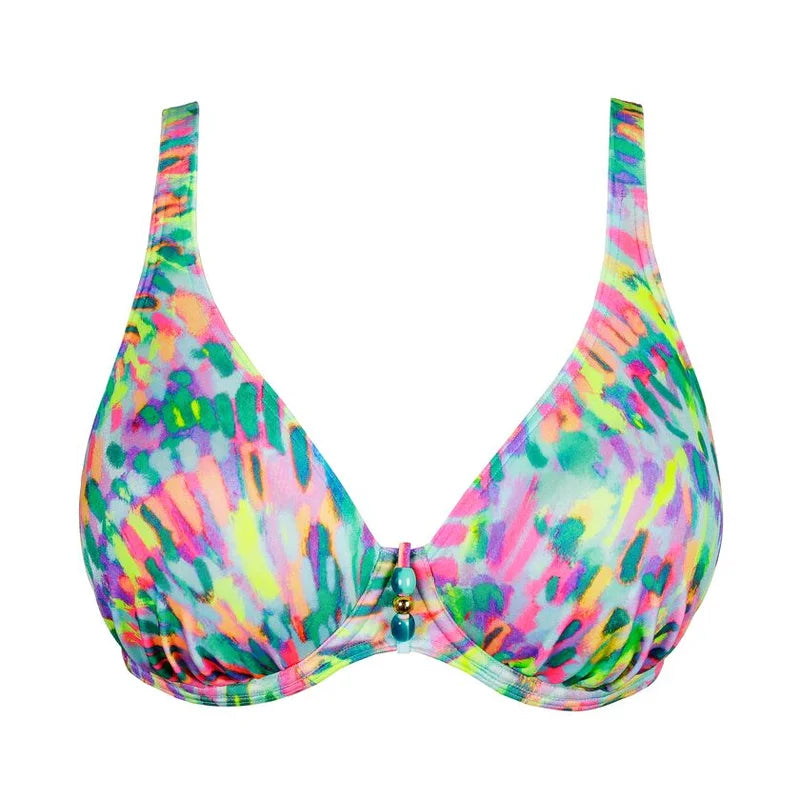 PrimaDonna Swimwear - Douala Half Padded Plunge Bikini Top Impressionist Summer