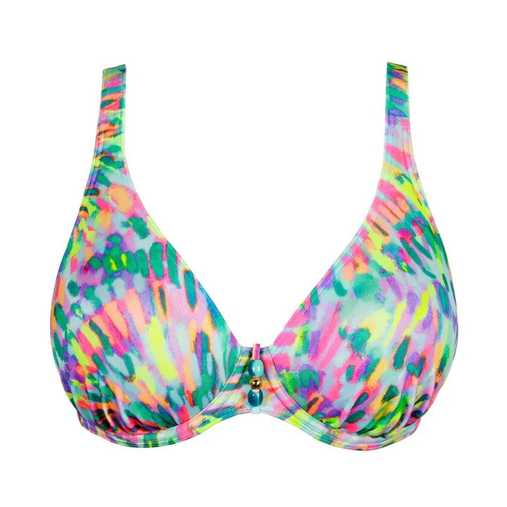 PrimaDonna Swimwear - Douala Half Padded Plunge Bikini Top Impressionist Summer