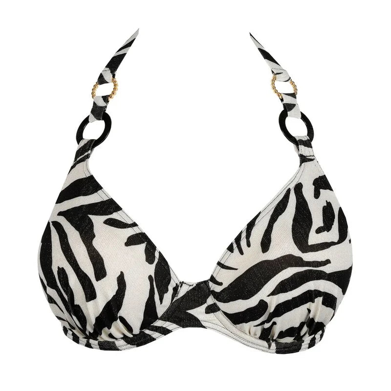 PrimaDonna Swimwear - Dalice Half Padded Plunge Bikini Top Sauvage Shine