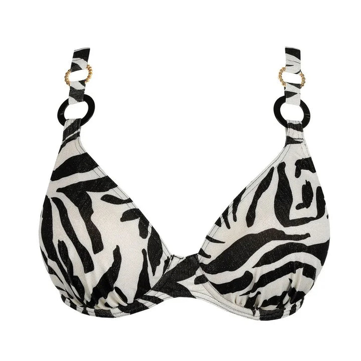 PrimaDonna Swimwear - Dalice Half Padded Plunge Bikini Top Sauvage Shine