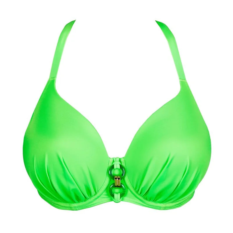 PrimaDonna Swimwear - Pilon Padded Heartshape Bikini Top Neon Lime