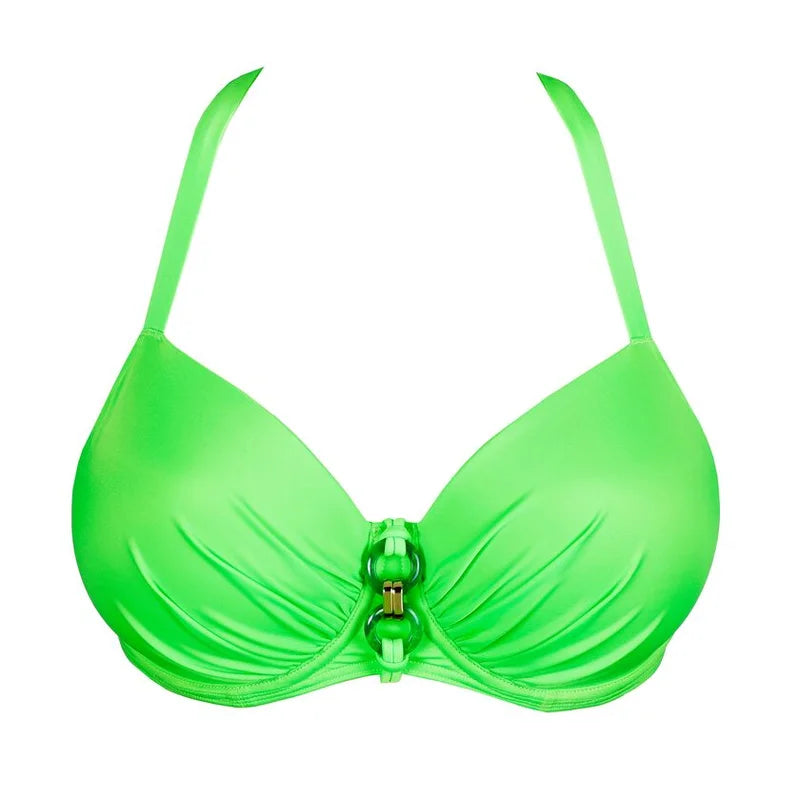 PrimaDonna Swimwear - Pilon Padded Balcony Bikini Top Neon Lime