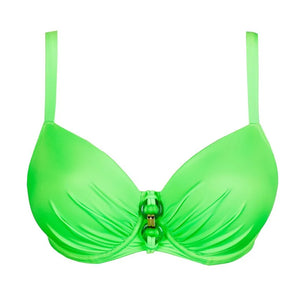 PrimaDonna Swimwear - Pilon Padded Balcony Bikini Top Neon Lime