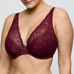 PrimaDonna - Salerno Half Padded Plunge Bra Evening Red