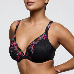 PrimaDonna - Miyara Half Padded Plunge Bra Floral Eclipse