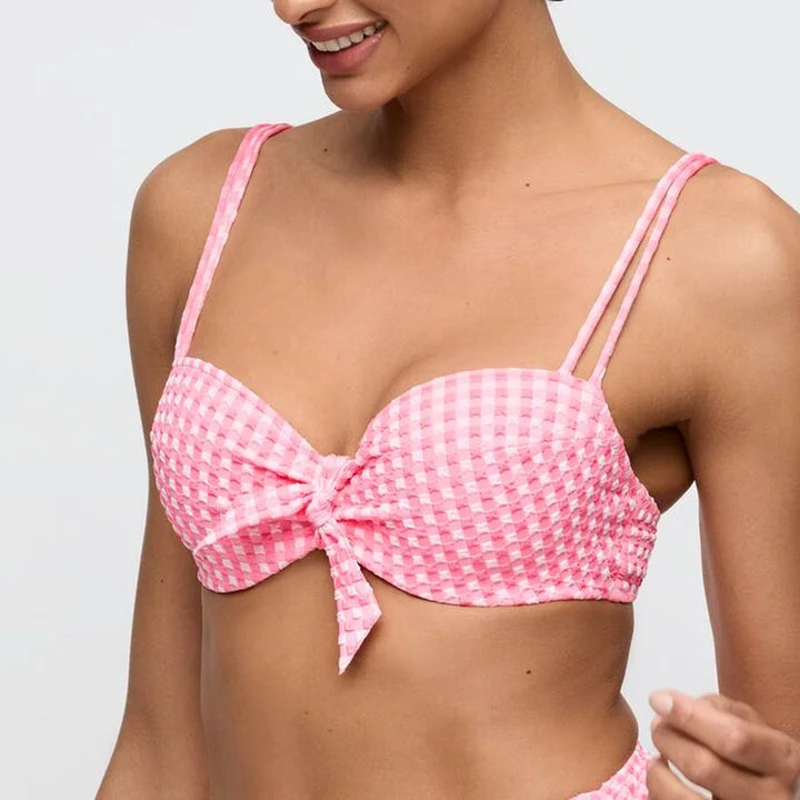 Marie Jo Swimwear - Mary Lynn Padded Balcony Bikini Top Rose Gingham