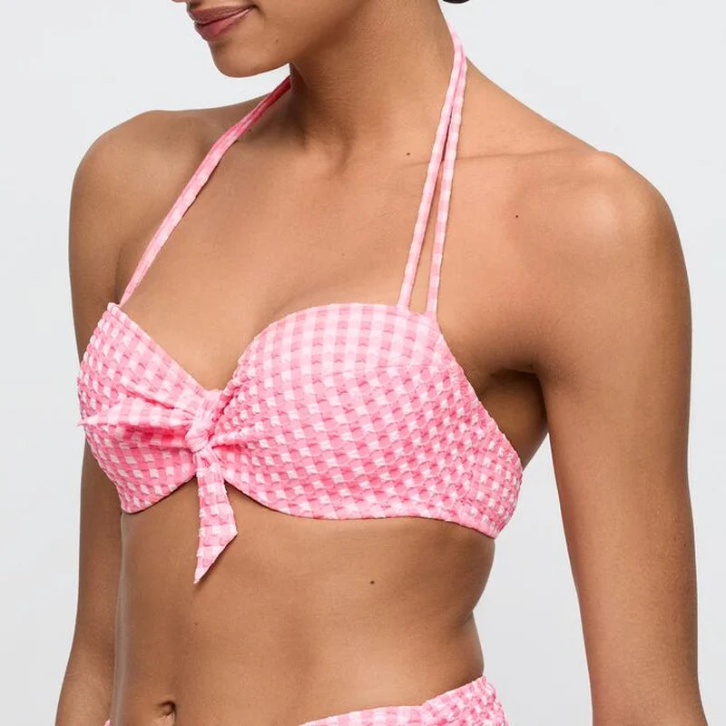 Marie Jo Swimwear - Mary Lynn Padded Balcony Bikini Top Rose Gingham