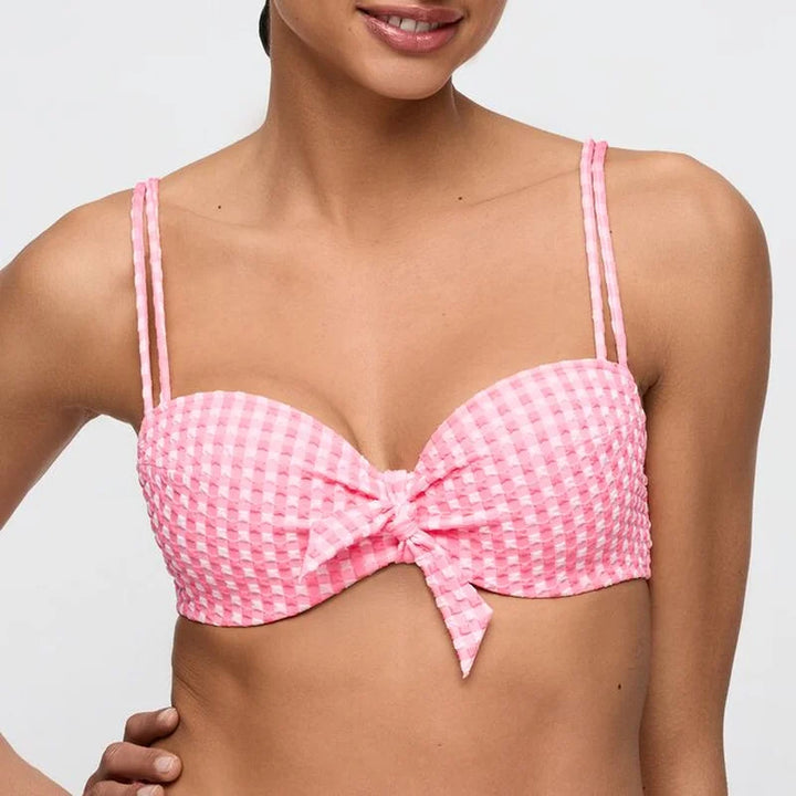 Marie Jo Swimwear - Mary Lynn Padded Balcony Bikini Top Rose Gingham