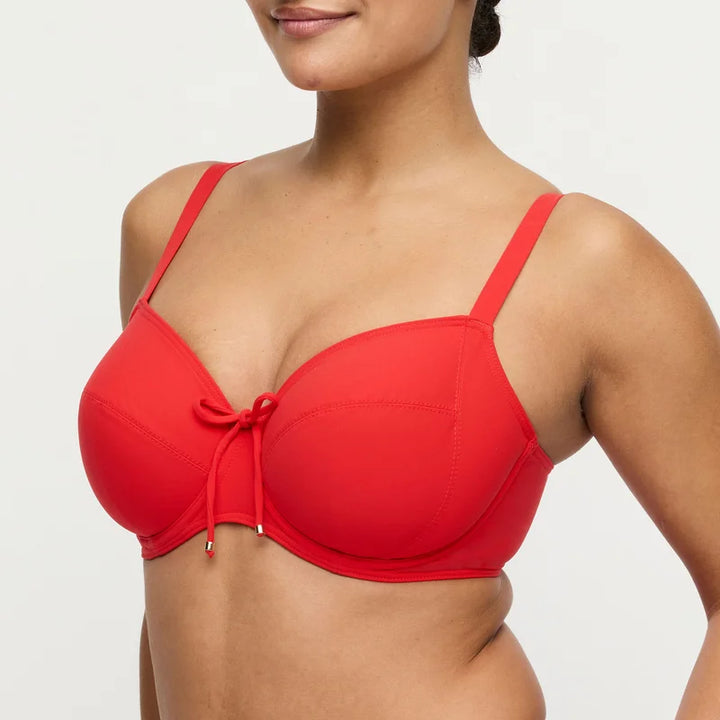 PrimaDonna Swimwear - Aswan Full Cup Bikini Top Fiesta Red