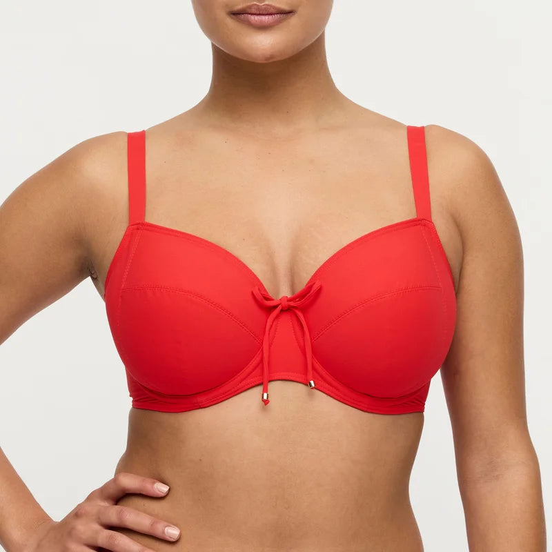 PrimaDonna Swimwear - Aswan Full Cup Bikini Top Fiesta Red