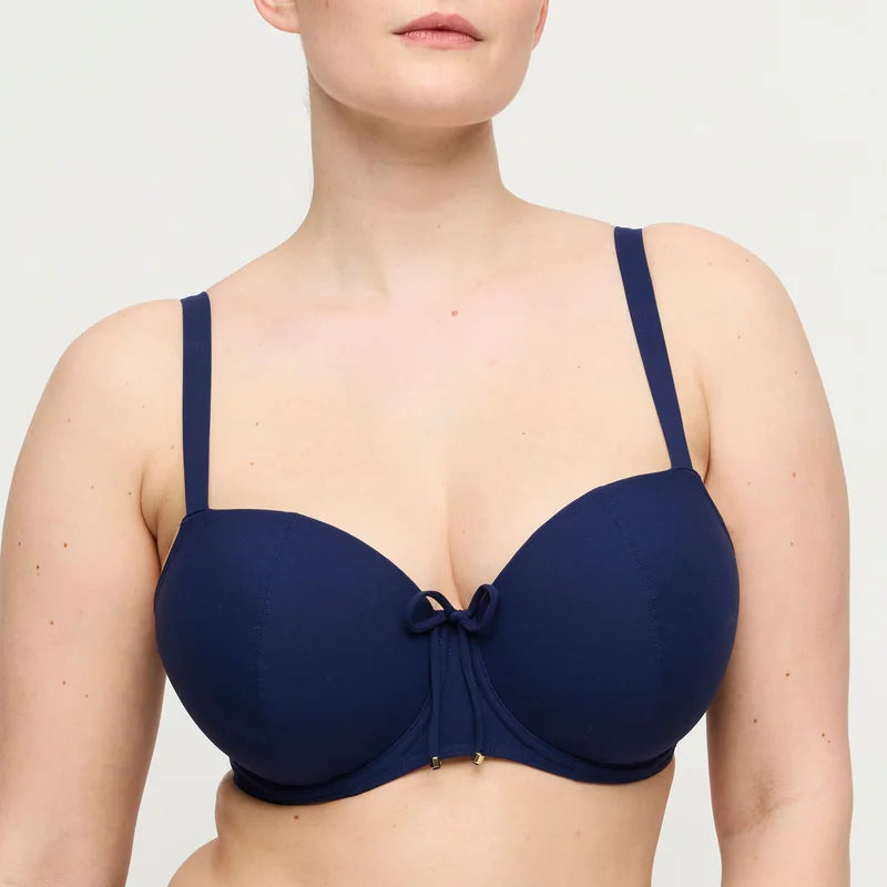 PrimaDonna Swimwear - Aswan Padded Balcony Bikini Top Water Blue