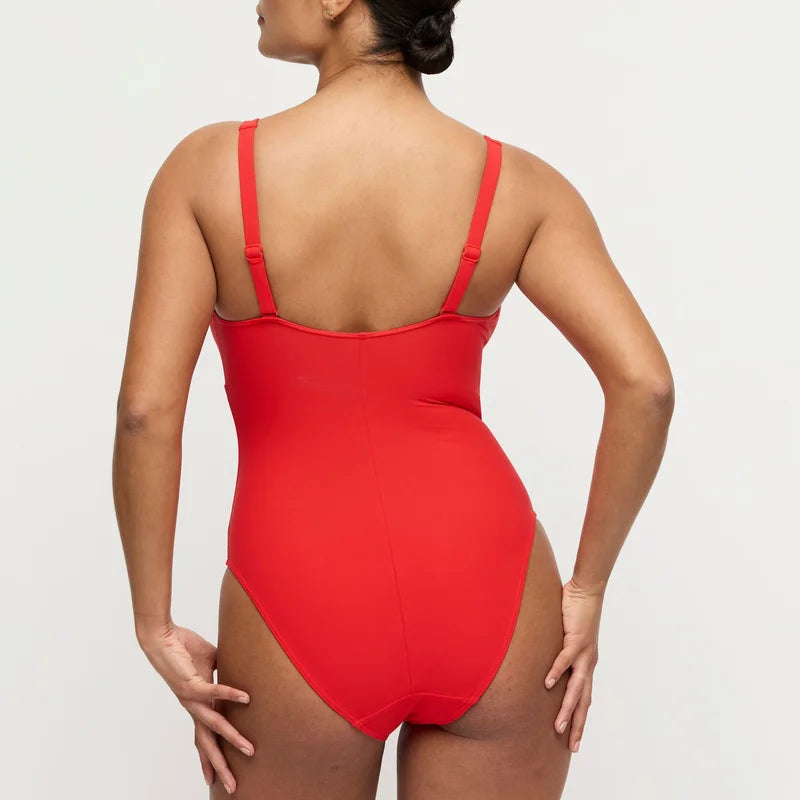 PrimaDonna Swimwear - Aswan Plunge Swimsuit Wireless Fiesta Red