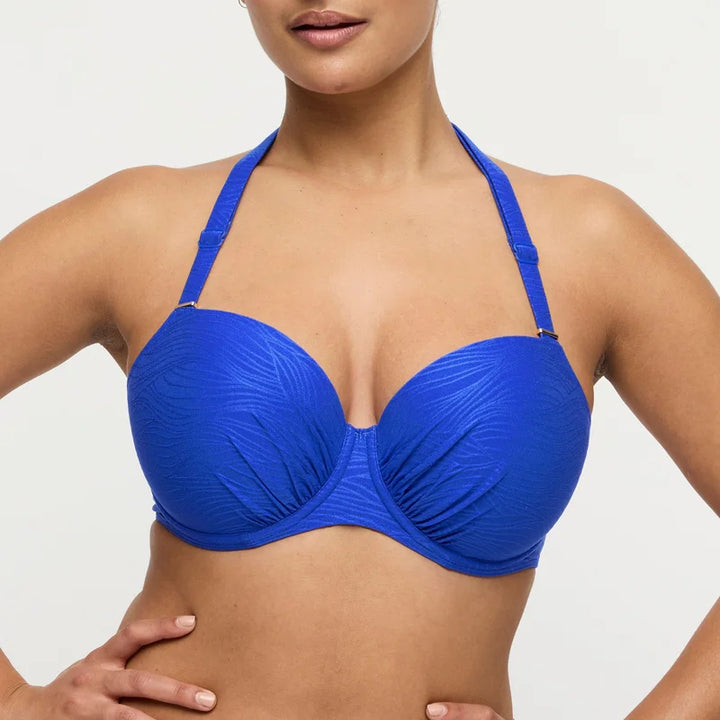 PrimaDonna Swimwear - Mantas Padded Balcony Bikini Top Electric Blue