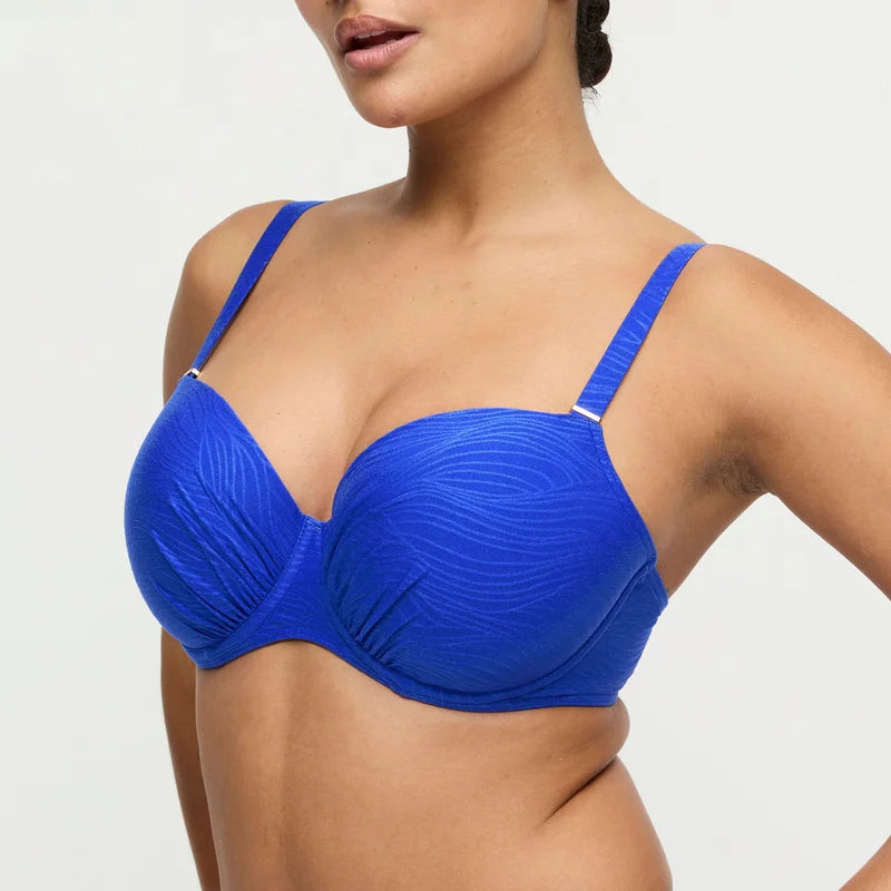 PrimaDonna Swimwear - Mantas Padded Balcony Bikini Top Electric Blue