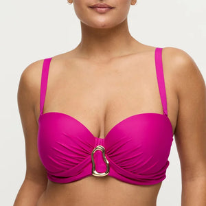 PrimaDonna Swimwear - Uvita Padded Strapless Bikini Top Deep Magenta