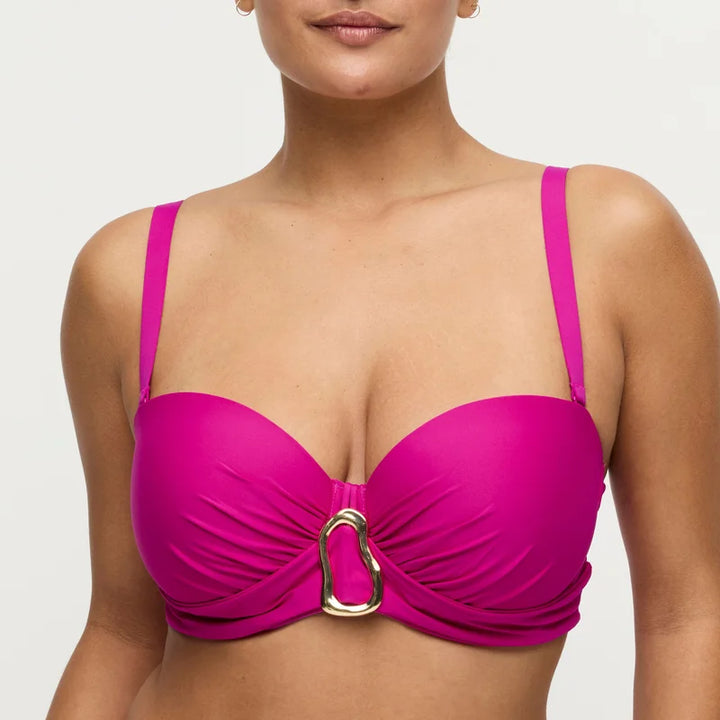 PrimaDonna Swimwear - Uvita Padded Strapless Bikini Top Deep Magenta