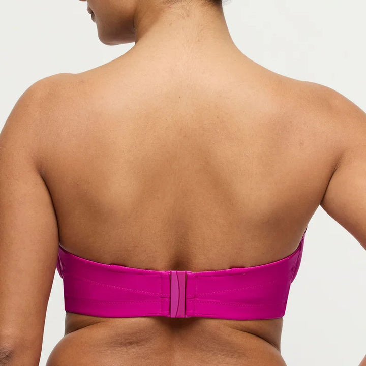 PrimaDonna Swimwear - Uvita Padded Strapless Bikini Top Deep Magenta