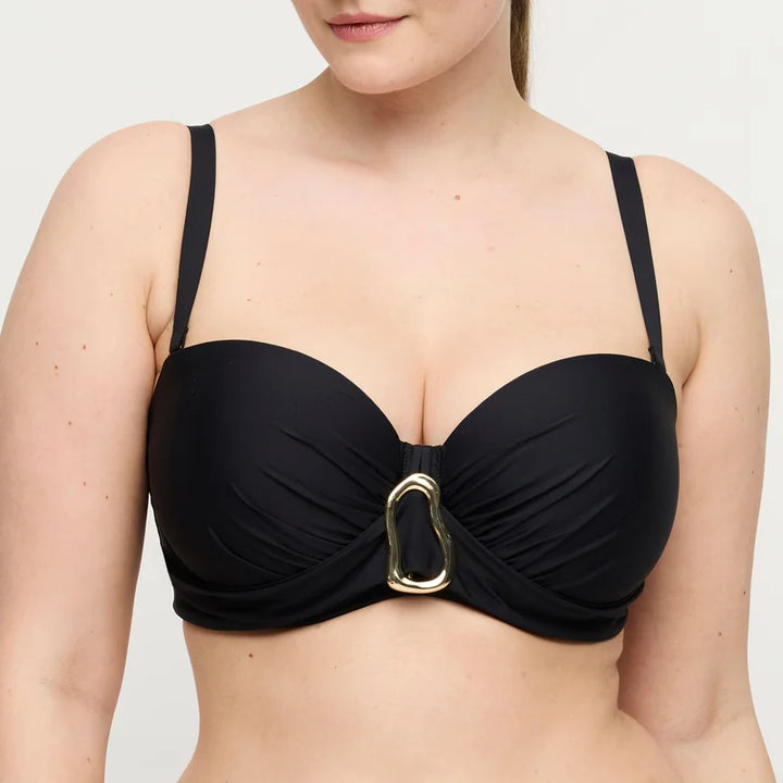 PrimaDonna Swimwear - Uvita Padded Strapless Bikini Top Black