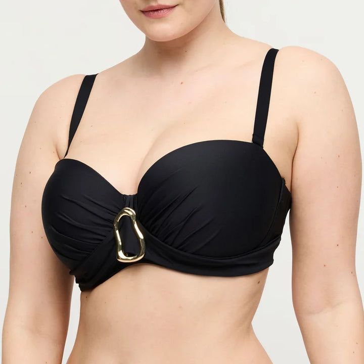 PrimaDonna Swimwear - Uvita Padded Strapless Bikini Top Black