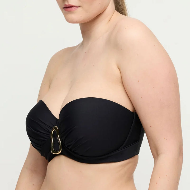 PrimaDonna Swimwear - Uvita Padded Strapless Bikini Top Black