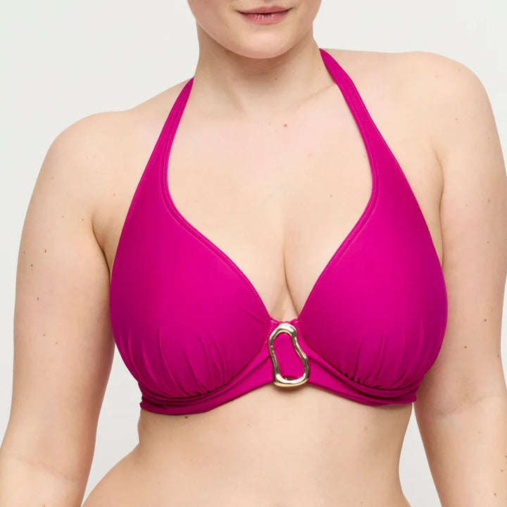 PrimaDonna Swimwear - Uvita Padded Plunge Bikini Top Deep Magenta